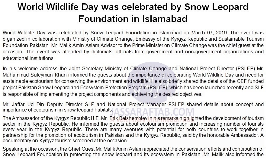 snow Leopard Foundation 