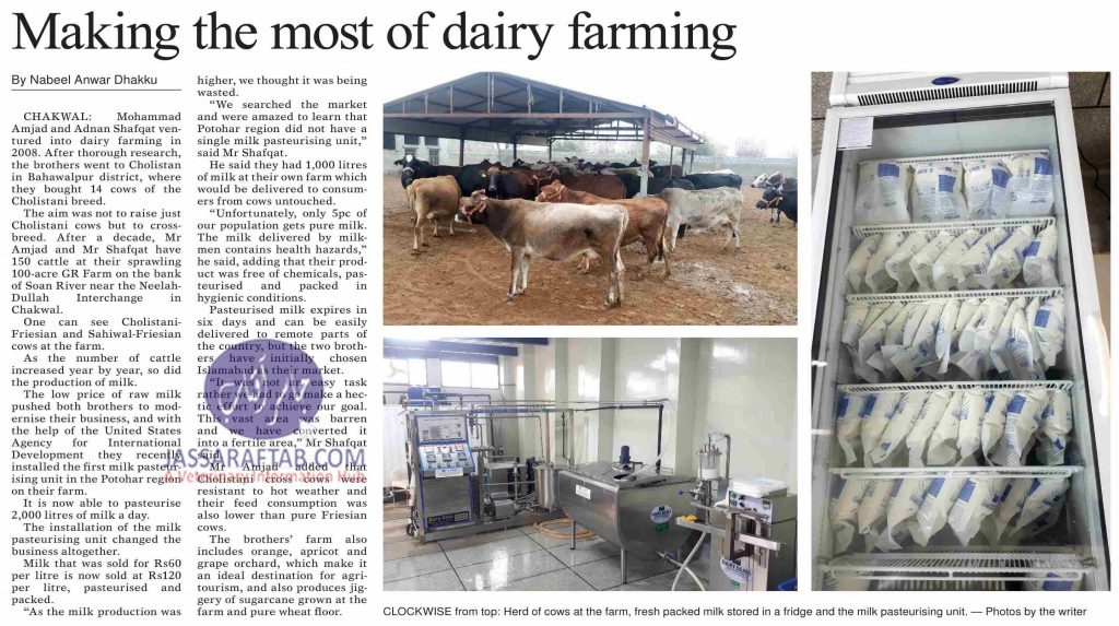 Dairy farm at Chakwal