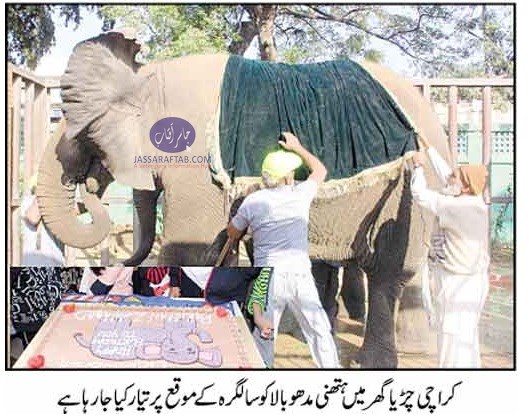 Madhubala's 16th Birthday Celebrated At Karachi Zoo 