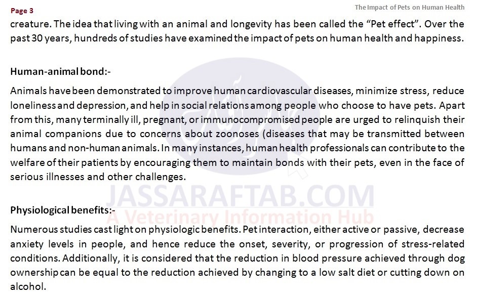 benefits of pets for human health