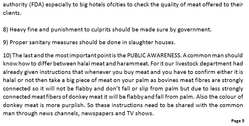 Recommendations for meat safety in Pakistan