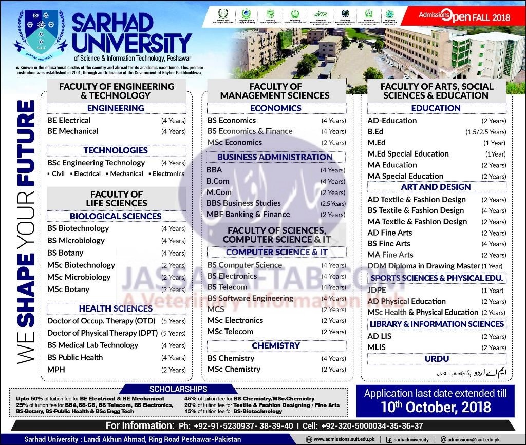 Sarhad University Admissions