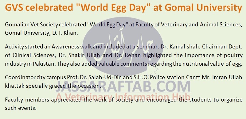 World Egg Day at Gomal University, DI Khan