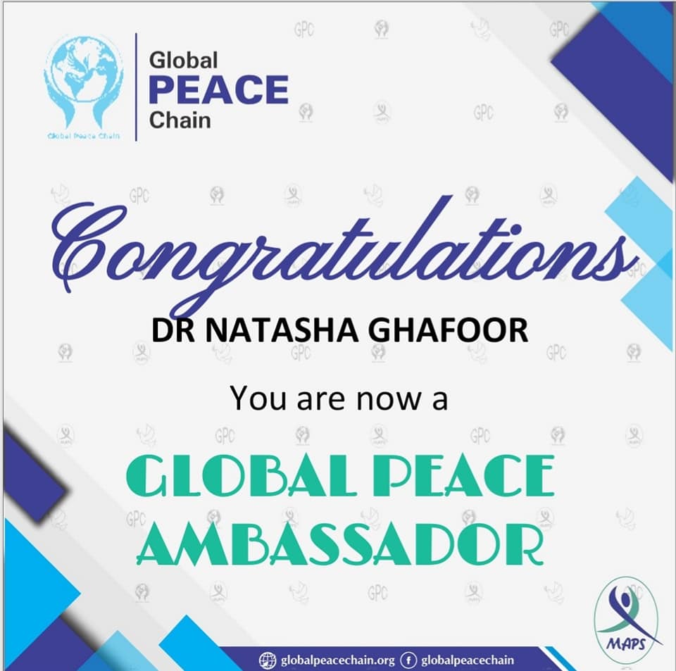 Global Peace Ambassador Dr. Natasha