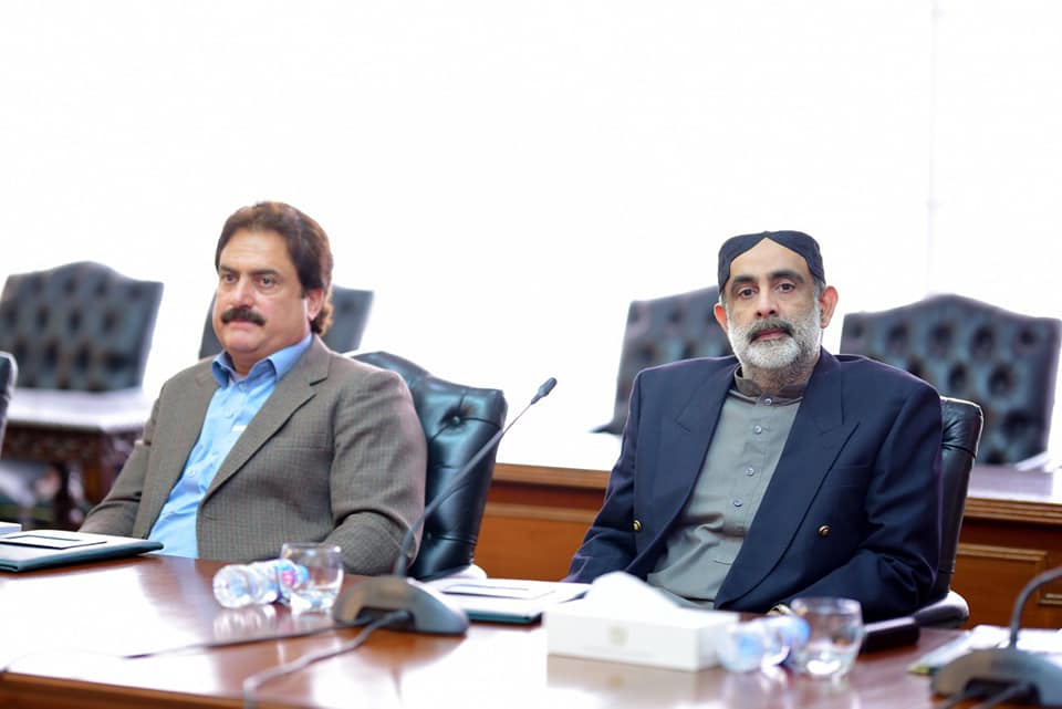 Minister Mohibullah Khan with Federal Minister MNFSR