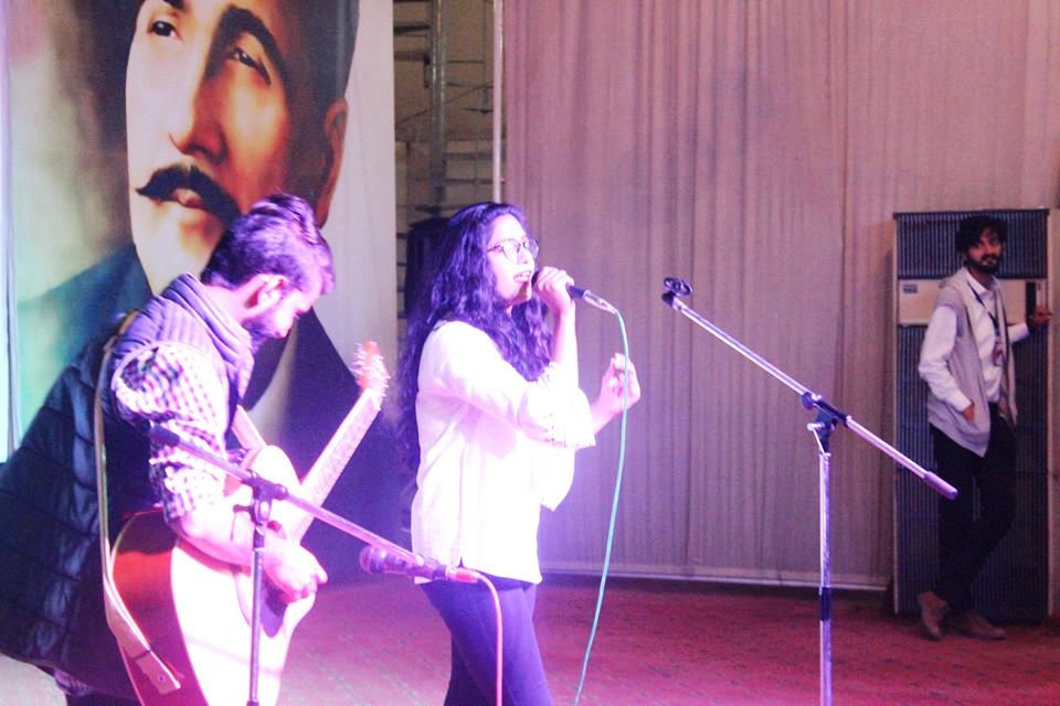 Singing competition in Iqbal Auditorium