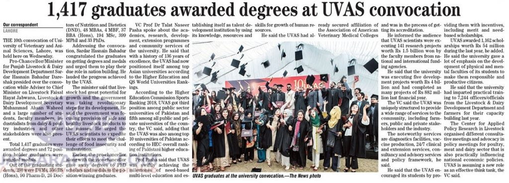 Degrees of UVAS in Convocation