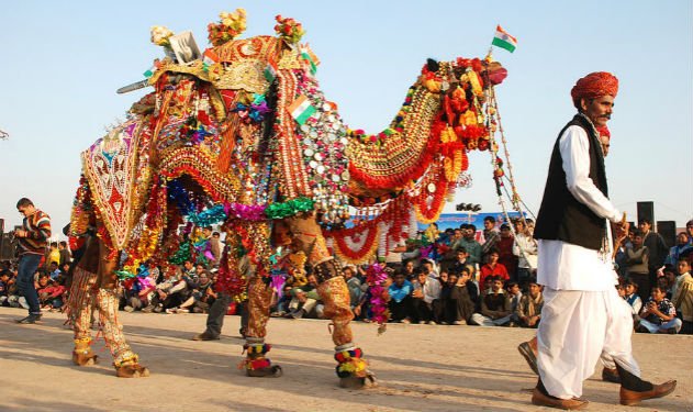 Decorated Camel Annual horse and cattle show in Sibi Mela