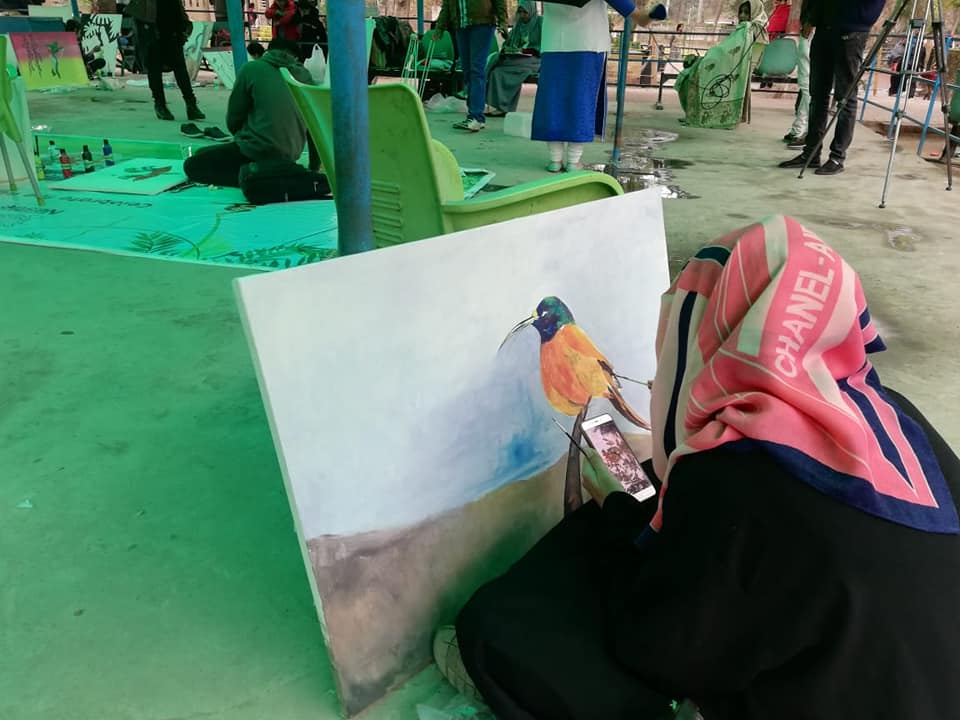 Bird Painting by Zoo Artist