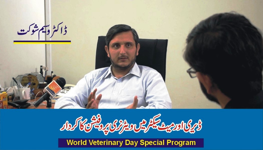 Roll of Veterinary Profession in livestock production, specially dairy and meat sector of Pakistan. Special Program on World Veterinary Day