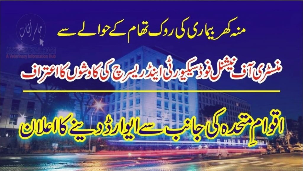 Foot and mouth disease control programme wins UN award