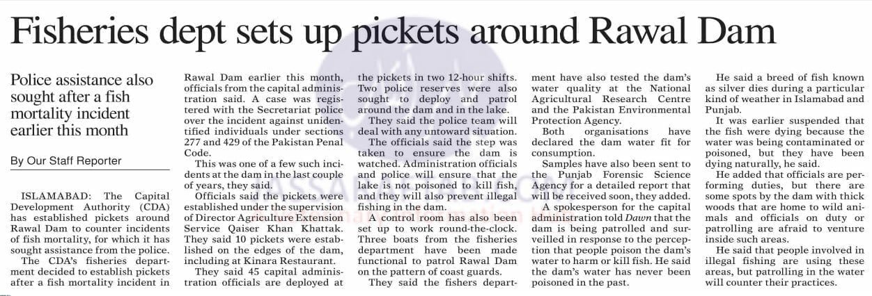 fishing in Rawal Dam 