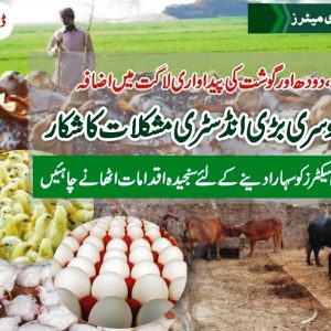 Crisis of Livestock Sector, crisis of poultry sector and crisis of dairy sector.