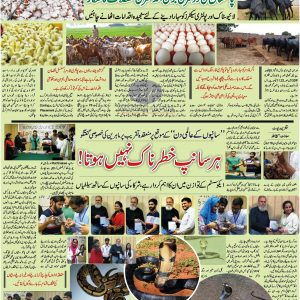 Crisis of Poultry and Livestock Industry and World Snake Day at Lahore Zoo. Special veterinary articles. 