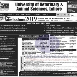 UVAS undergraduate admissions