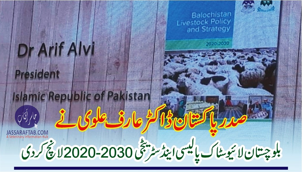 صدر پاکستان ڈاکٹر عارف علوی نےبلوچستان لائیوسٹاک پالیسی اینڈ سٹریٹجی 2020-2030 لانچ کر دی
