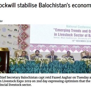 Chief Secretary Balochistan Fazeel Asghar at Balochistan livestock expo