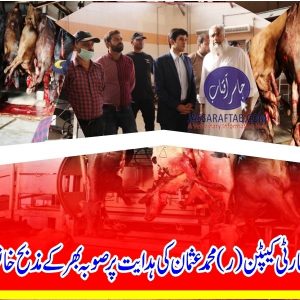 Inspection of slaughter houses in Lahore