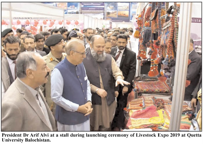 President visited stalls at Balochistan Expo