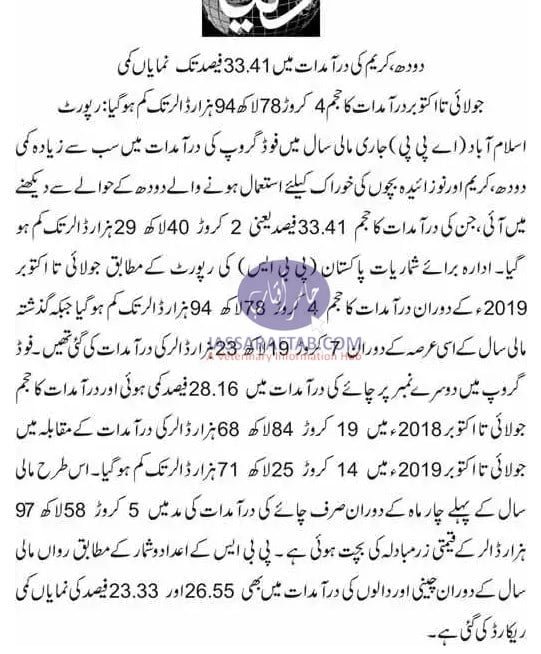 Import of dairy products decreased, dairy data issued