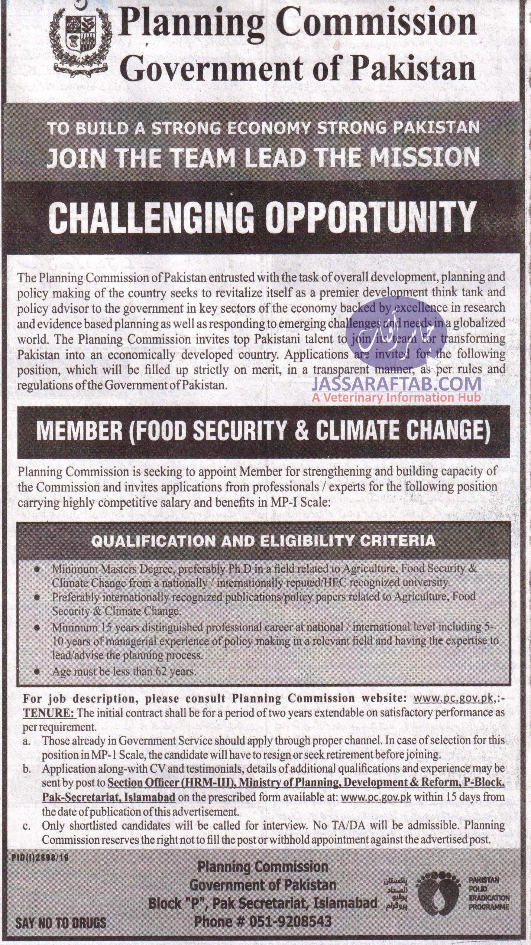 Challenging Opportunity as Member Planning Commission 