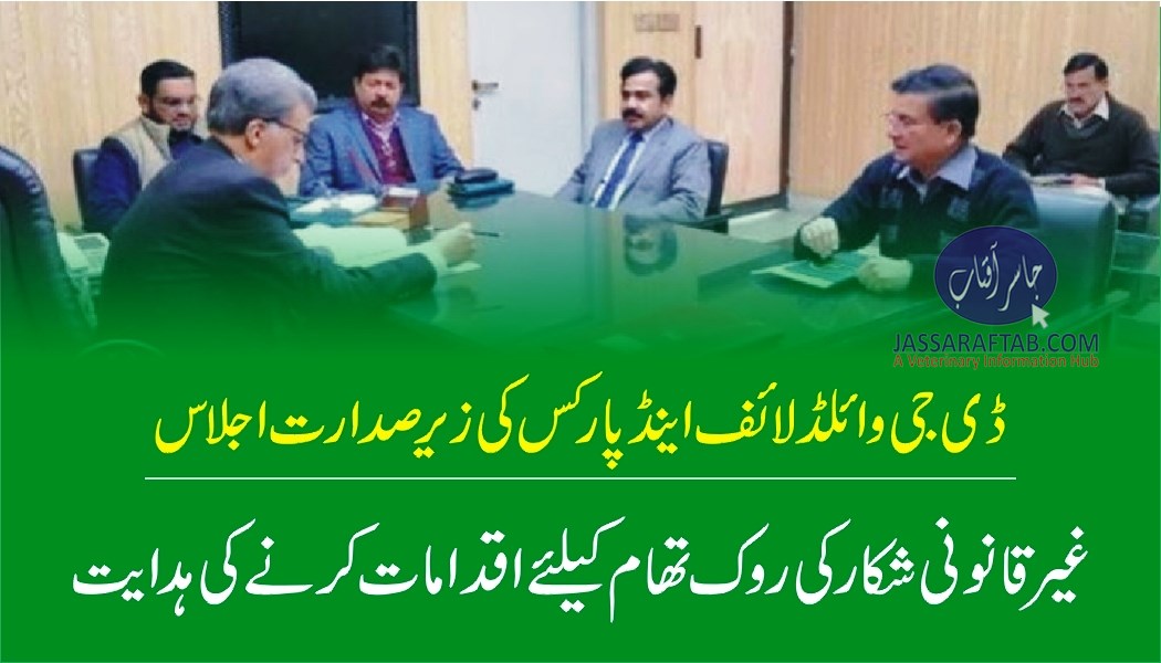 DG wildlife and parks chaired a meeting regarding illegal hunting