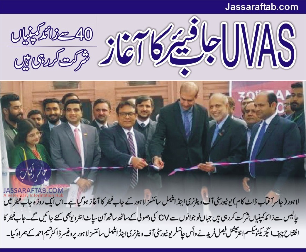 UVAS Job Fair inaugurated at Lahore 2019