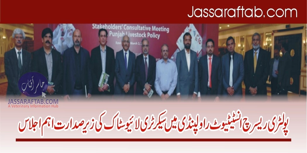 پولٹری ریسرچ انسٹیٹیوٹ راولپنڈی میں سیکرٹری لائیوسٹاک کی زیرصدارت اہم اجلاس