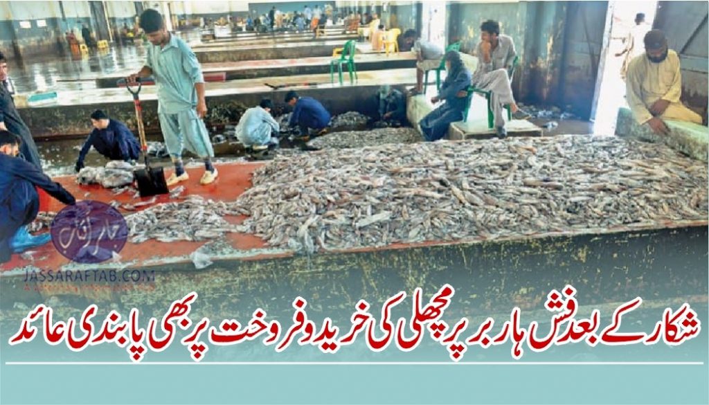 Ban on sale purchase of fish at Karachi fish harbor
