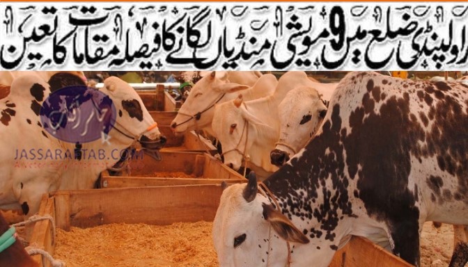 Sites chosen for cattle markets in Rawalpindi