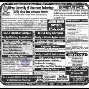 Admissions started at MUST