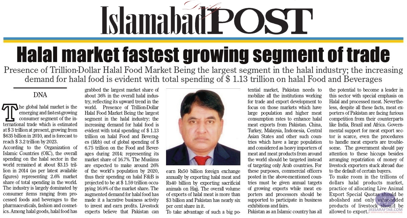 International Halal Market and meat export potential of Pakistan
