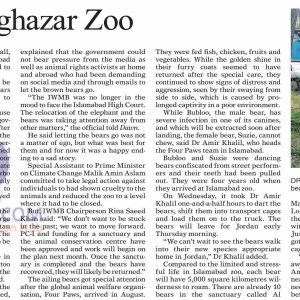 Closure of Marghazar Zoo in Islamabad