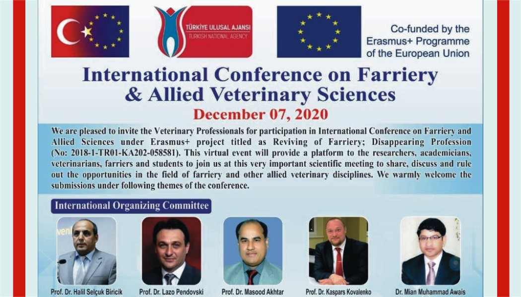 جانوروں کے کھروں کی حفاظت اور علاج معالجے کے موضوع پر انٹرنیشنل کانفرنس 7 دسمبر کو منعقد ہو گی