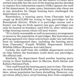 Wildlife action against hunters