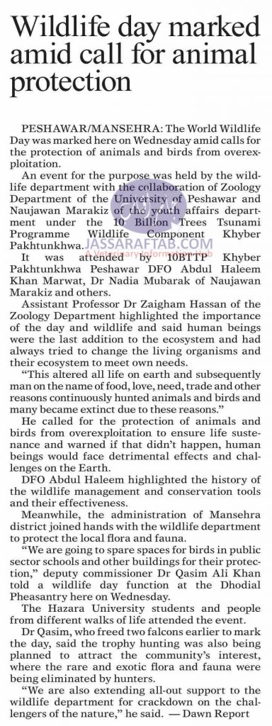 World Wildlife Day called for animal protection