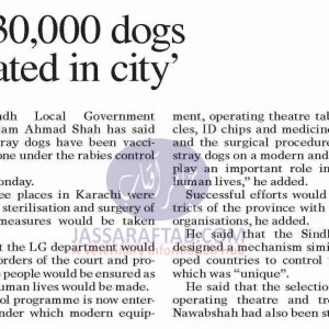 Dogs in Karachi Vaccination - Rabies Control in Karachi