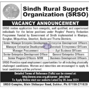 Sindh Rural Support jobs