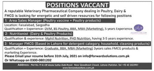 DVM jobs in medicine company