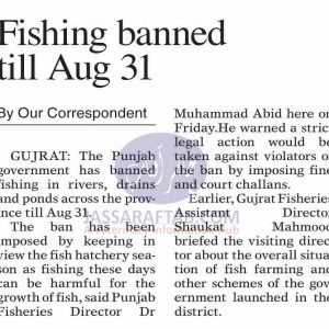 Ban on Fishing in Punjab