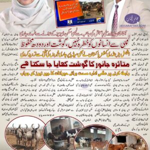 Lumpy Skin Disease in Human. Milk and Meat of Lumpy Skin Disease Infected Animal is safe. Agha Khan University Hospital declared no threat to public