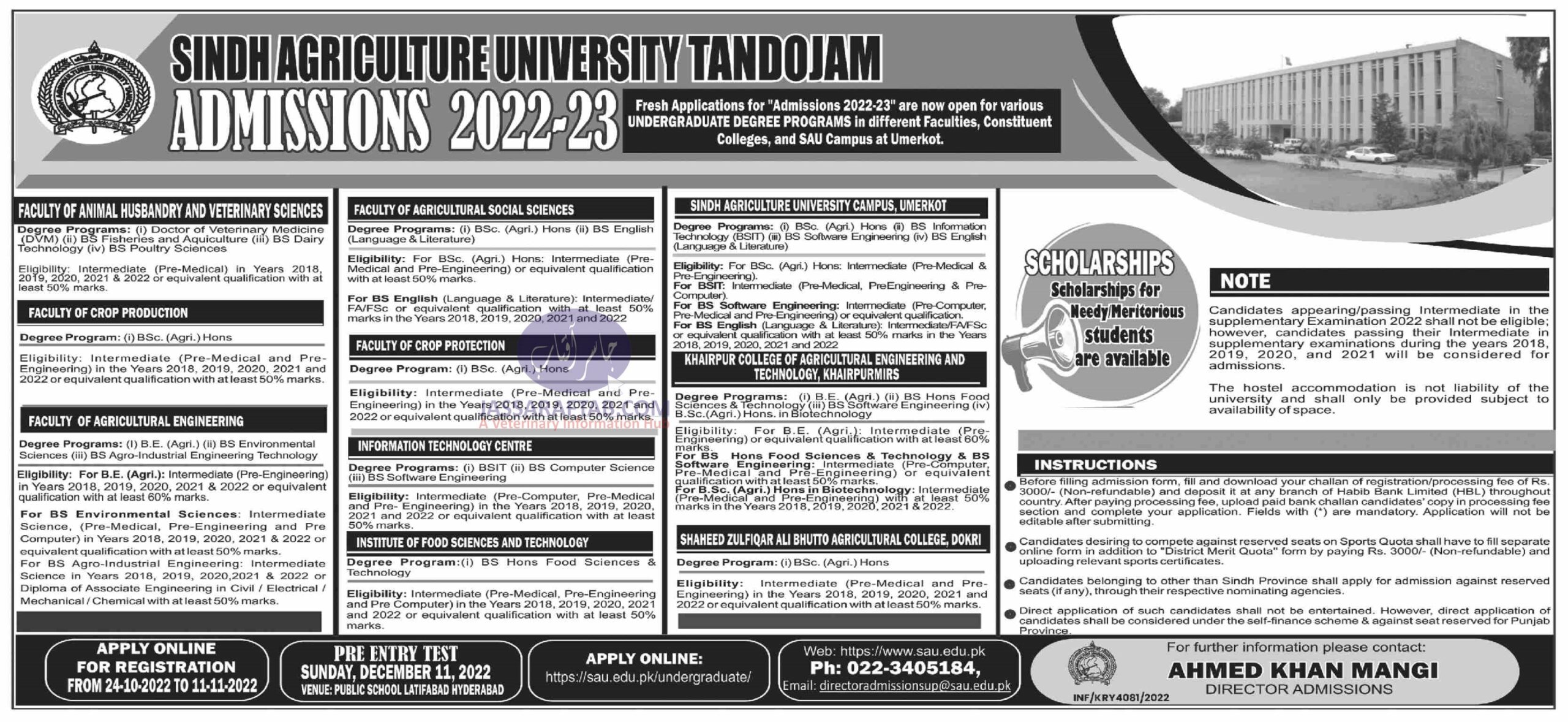 Sindh Agriculture University, Tandojam