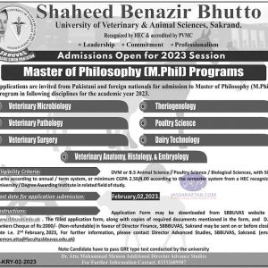 Shaheed Benazir Bhutto University M Phil Admisions