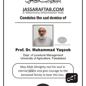 Condolence for the sad demise of Prof. Dr. Muhammad Yaqoob