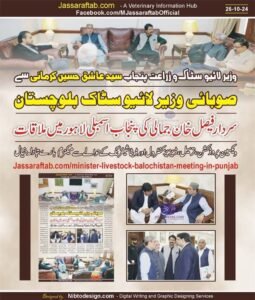 Meeting of Minister Livestock Punjab with Minister of Livestock Balochistan