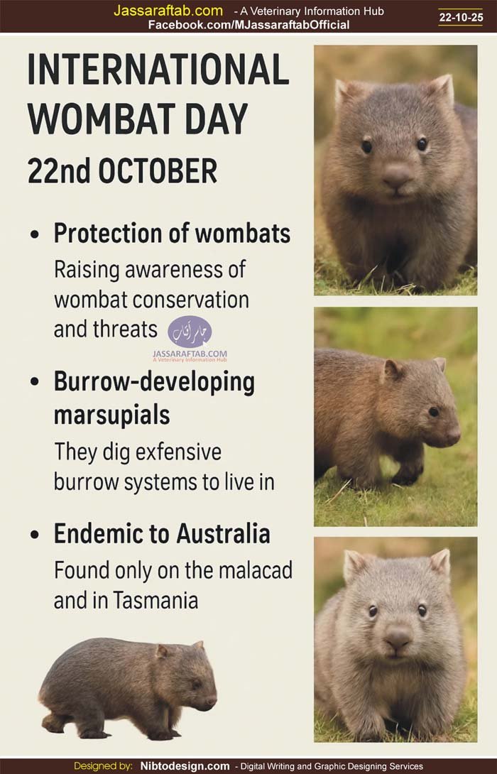 International Wombat Day Burrowing wombats native to Australia and Protection of Wombats